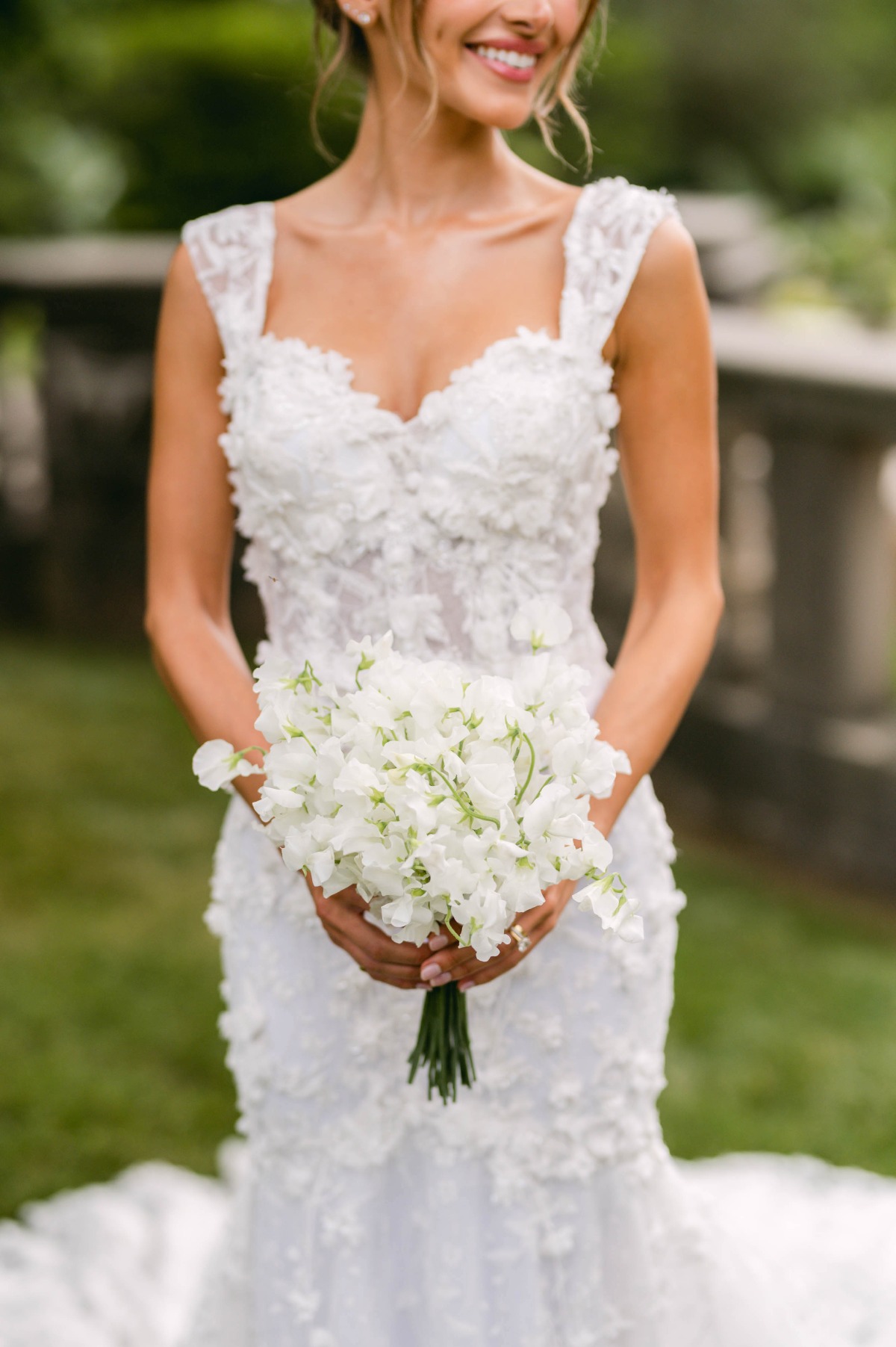 Ethereal white and green bouquet 