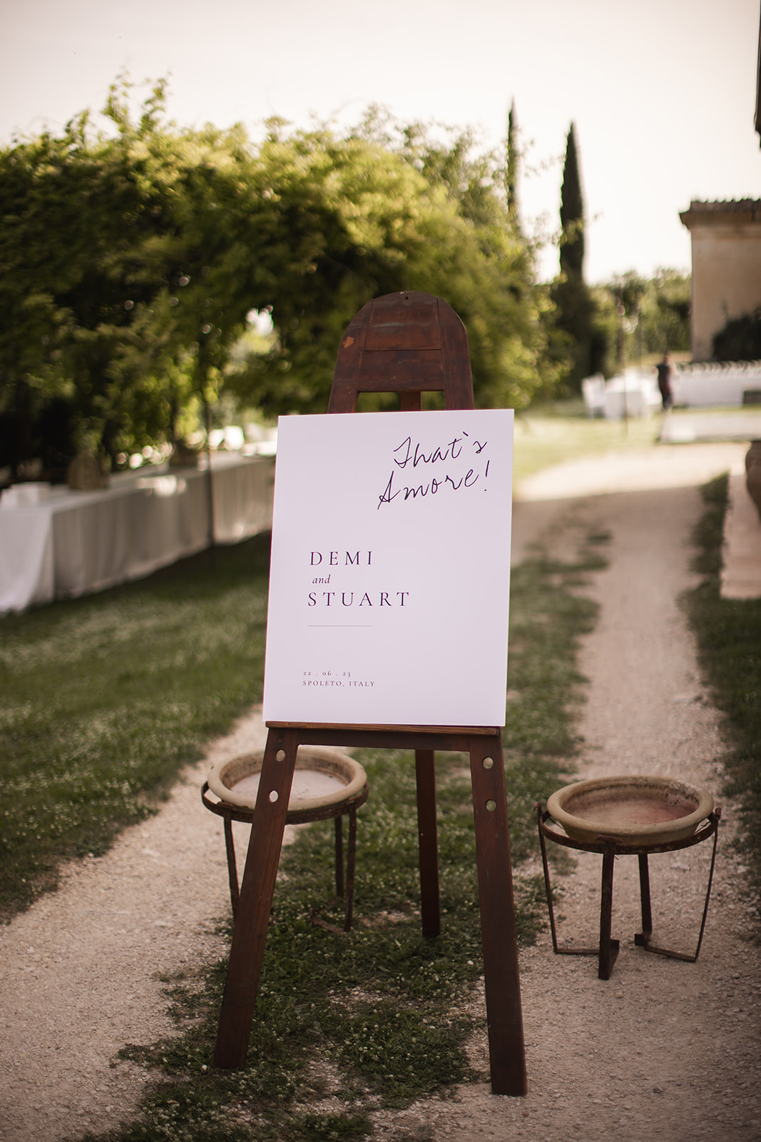 Italian wedding welcome sign