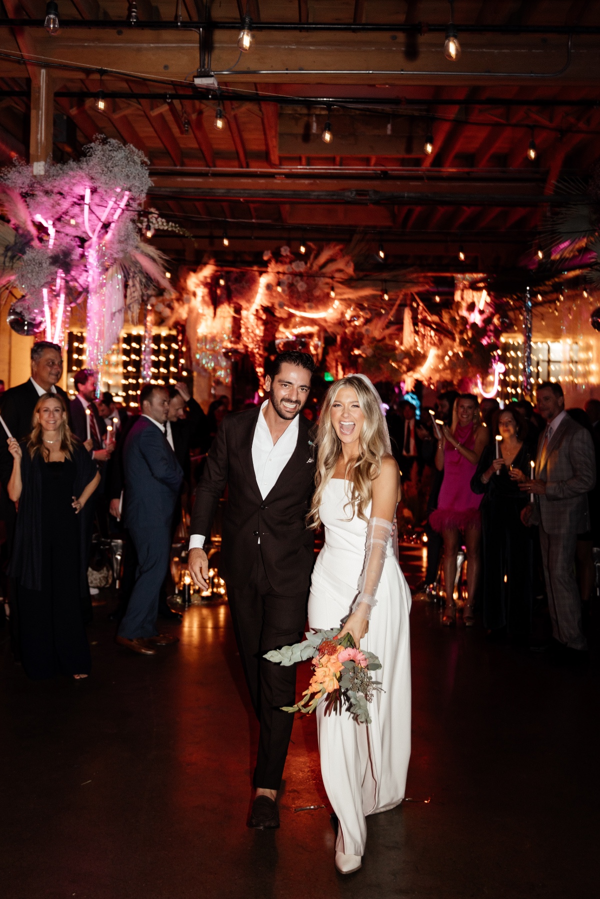 Retro-inspired maximalist wedding in downtown denver