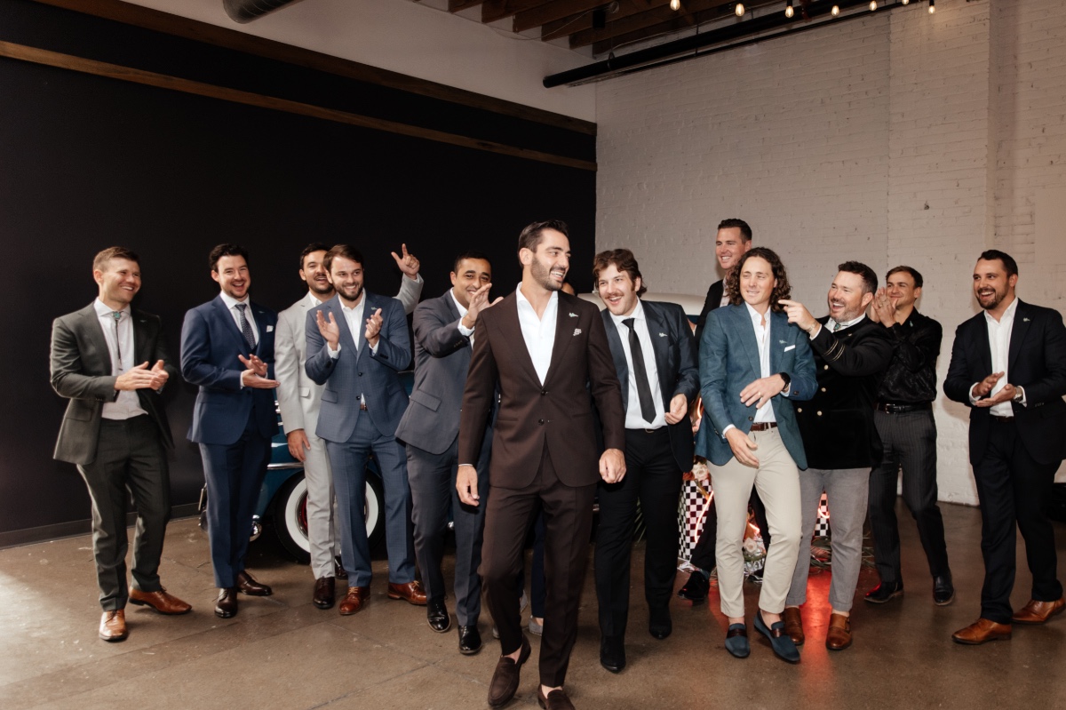 mix and match menswear for bridal party