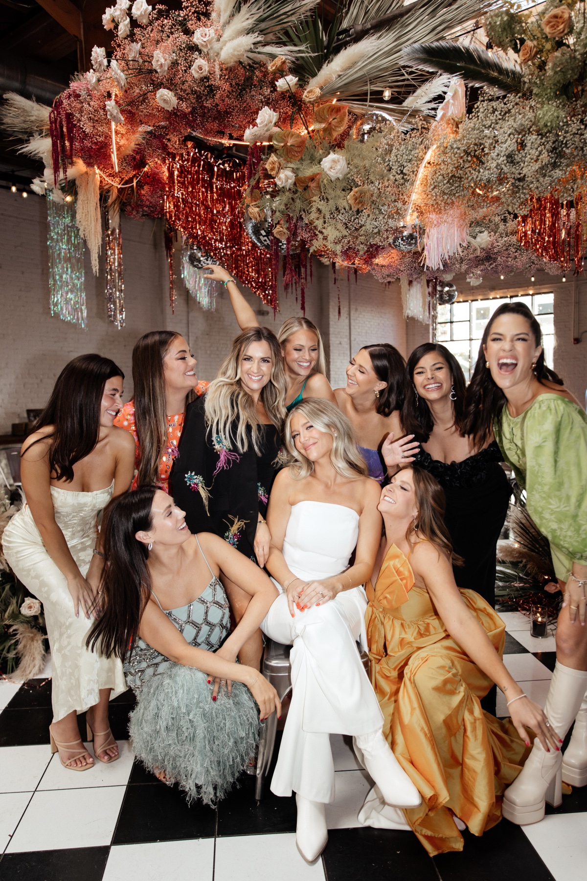 multi color bridesmaids