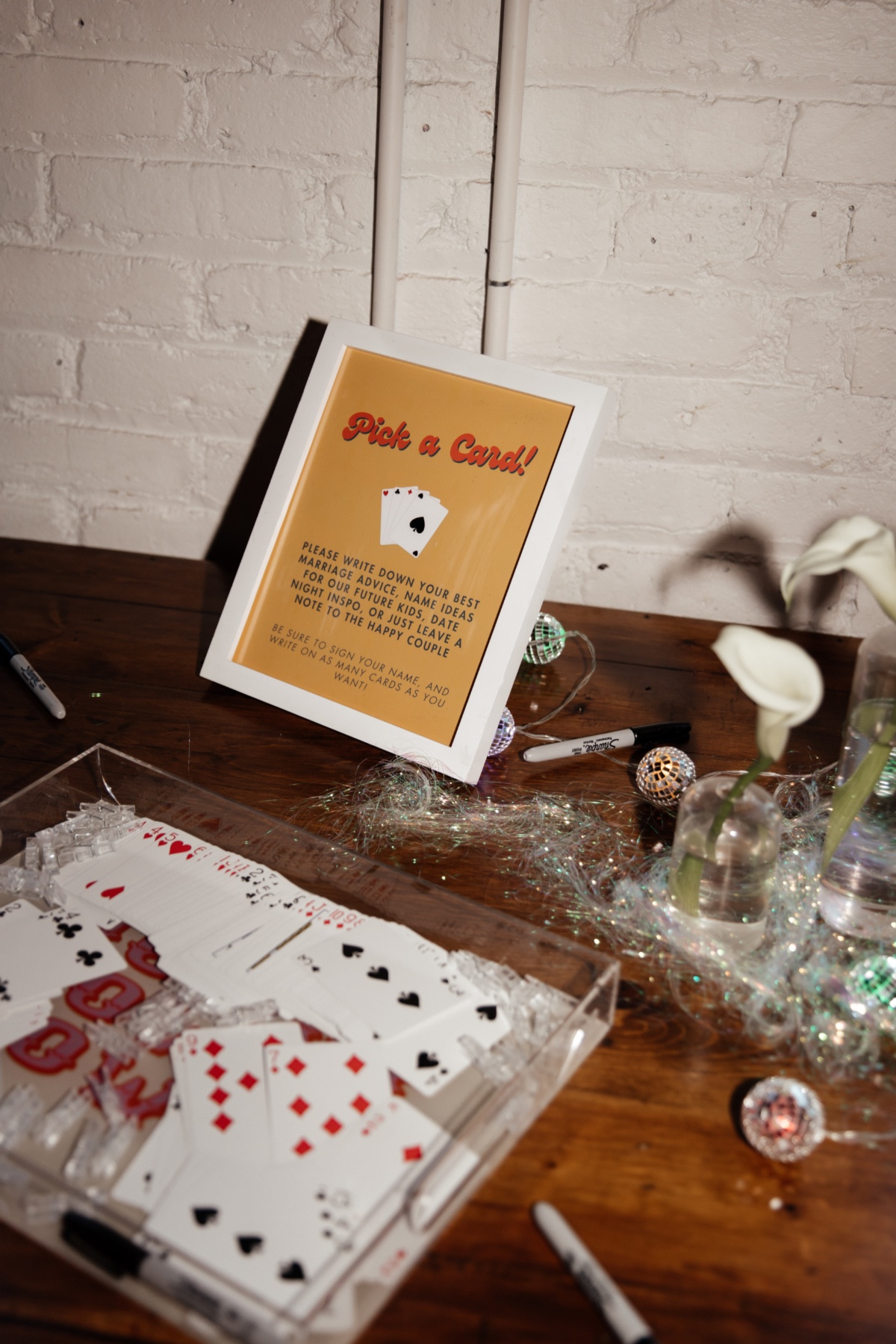 playing card deck guest book