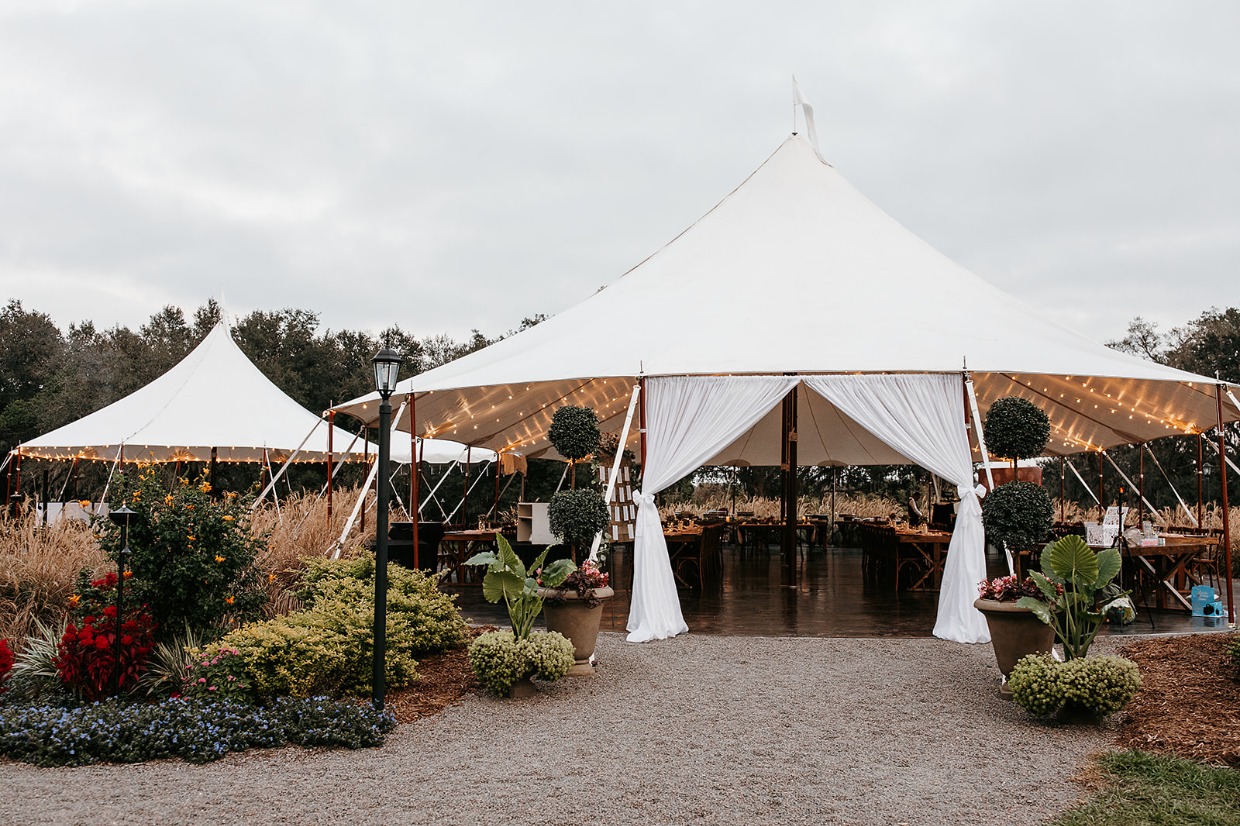 tented wedding reception at Mill Pond Estate
