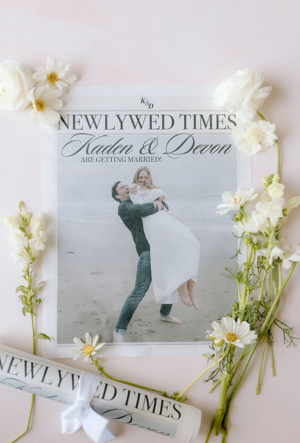 custom wedding newspaper for welcome bag