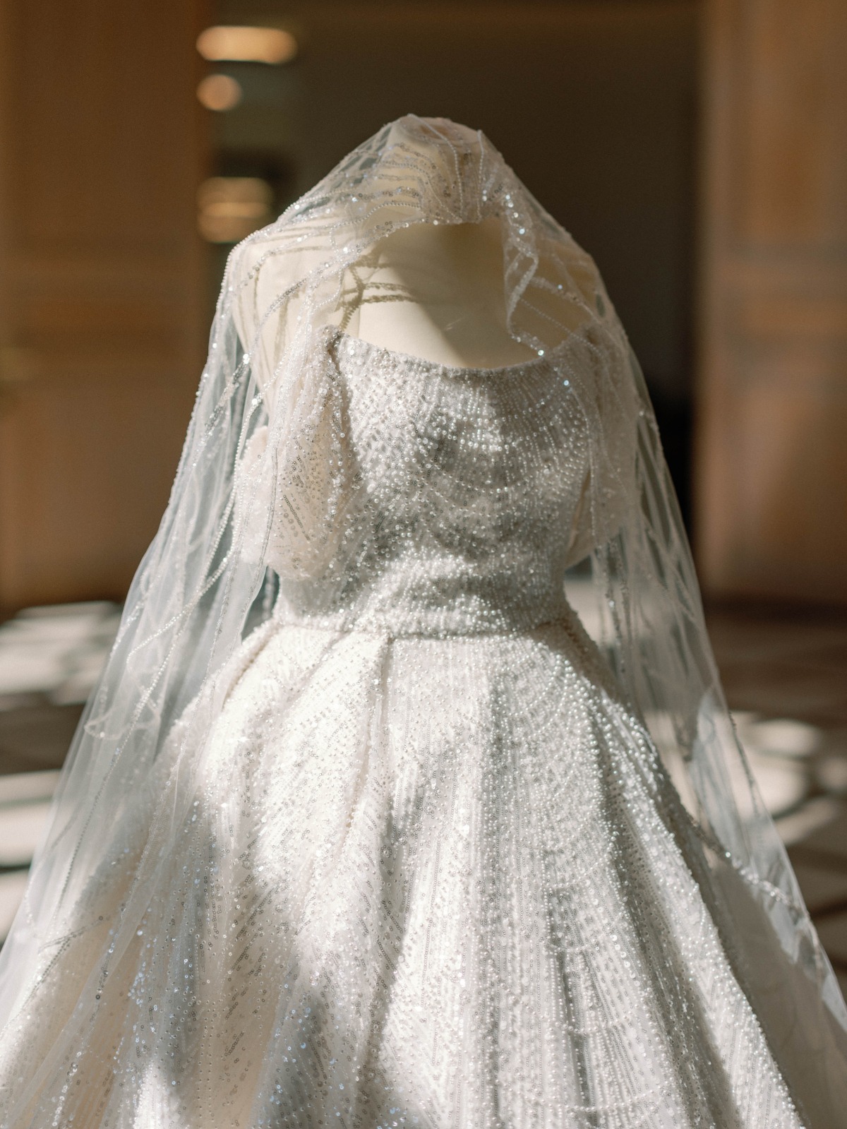 custom beaded wedding dress
