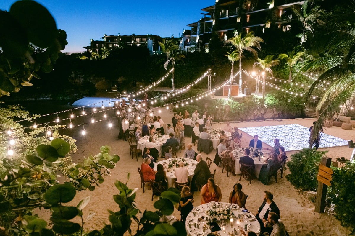 Tropical Mexican wedding reception