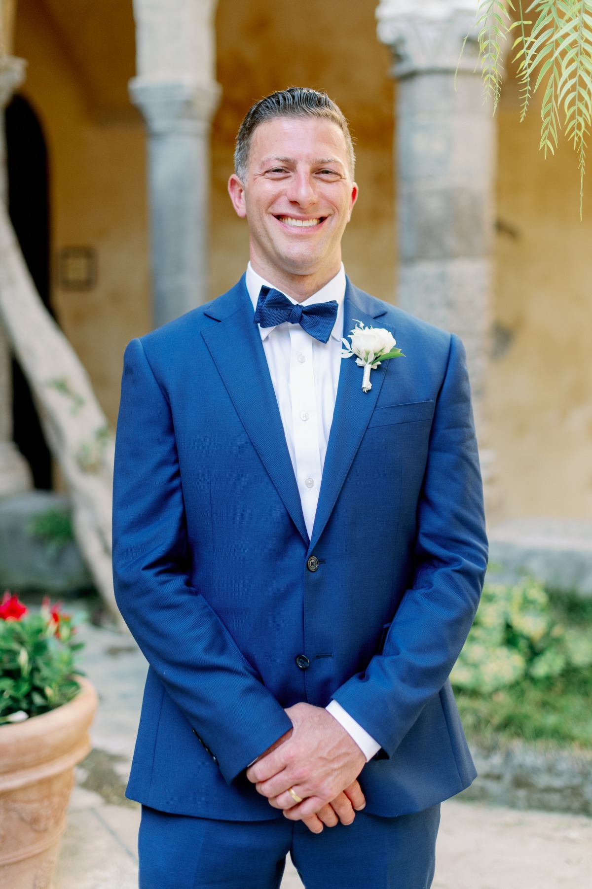 Classic blue groom suit