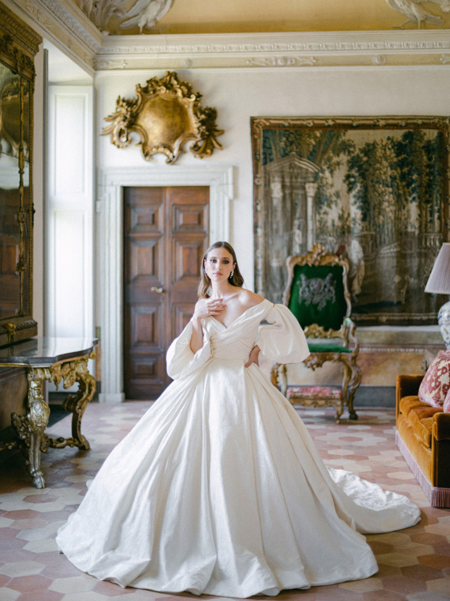 Italian couture wedding gown 