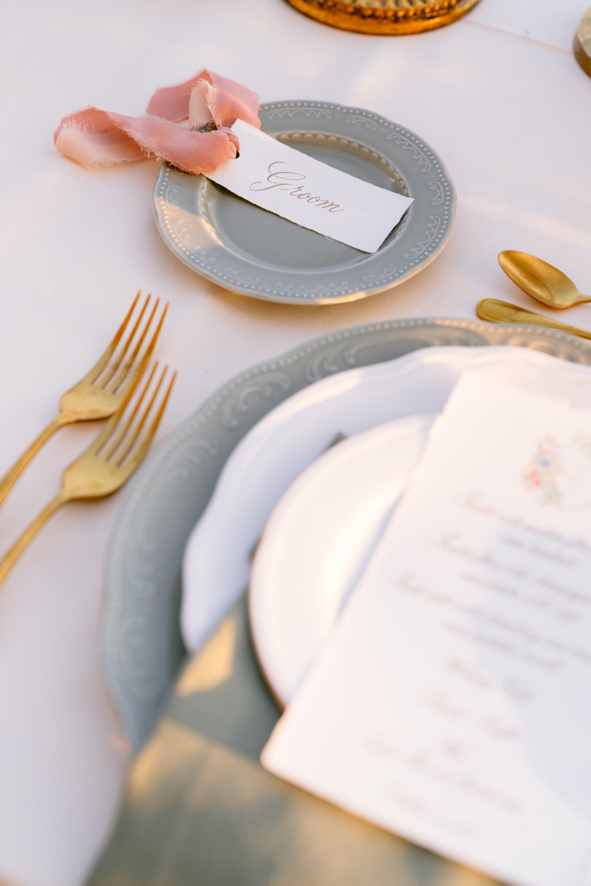calligraphed place cards