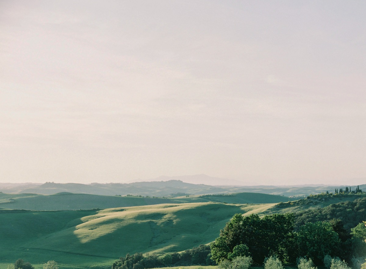 Rolling hills of Tuscany locations for destination wedding 
