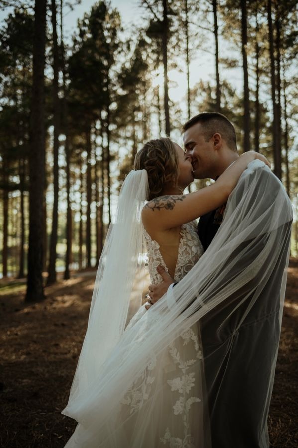 Sandy Creek Farms forest wedding ceremony