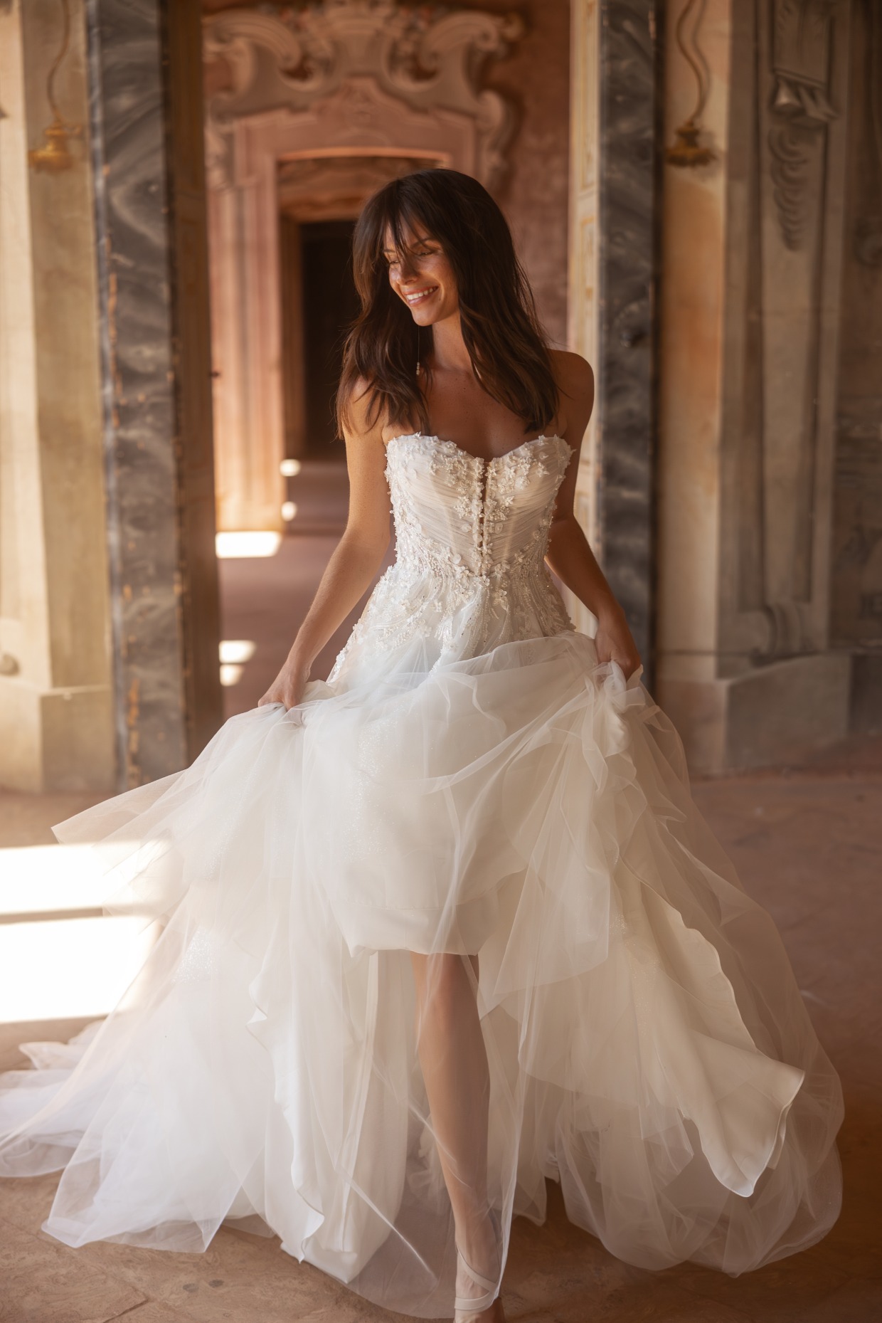 lace and tulle gown by Yedyna