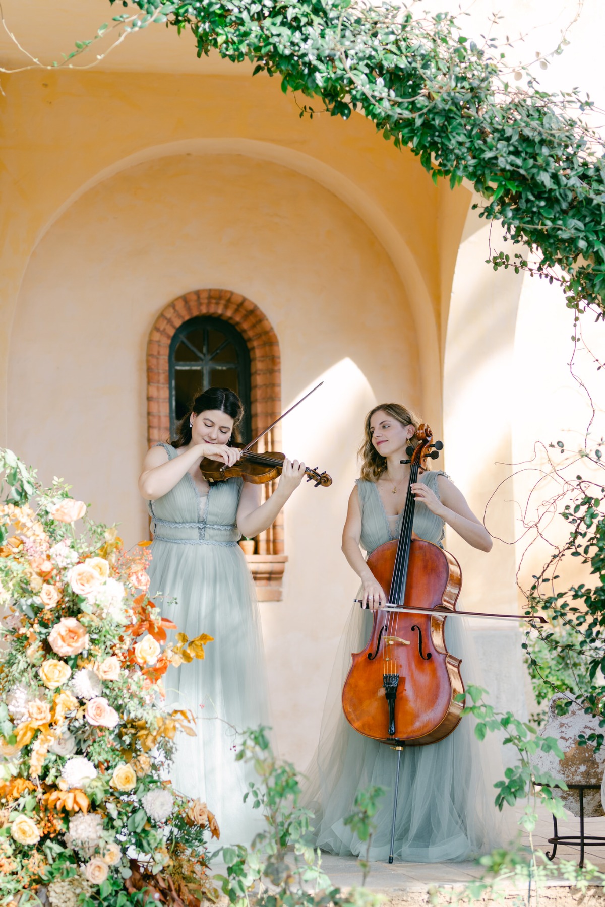 Elegant string duo for destination weddings in Greece 