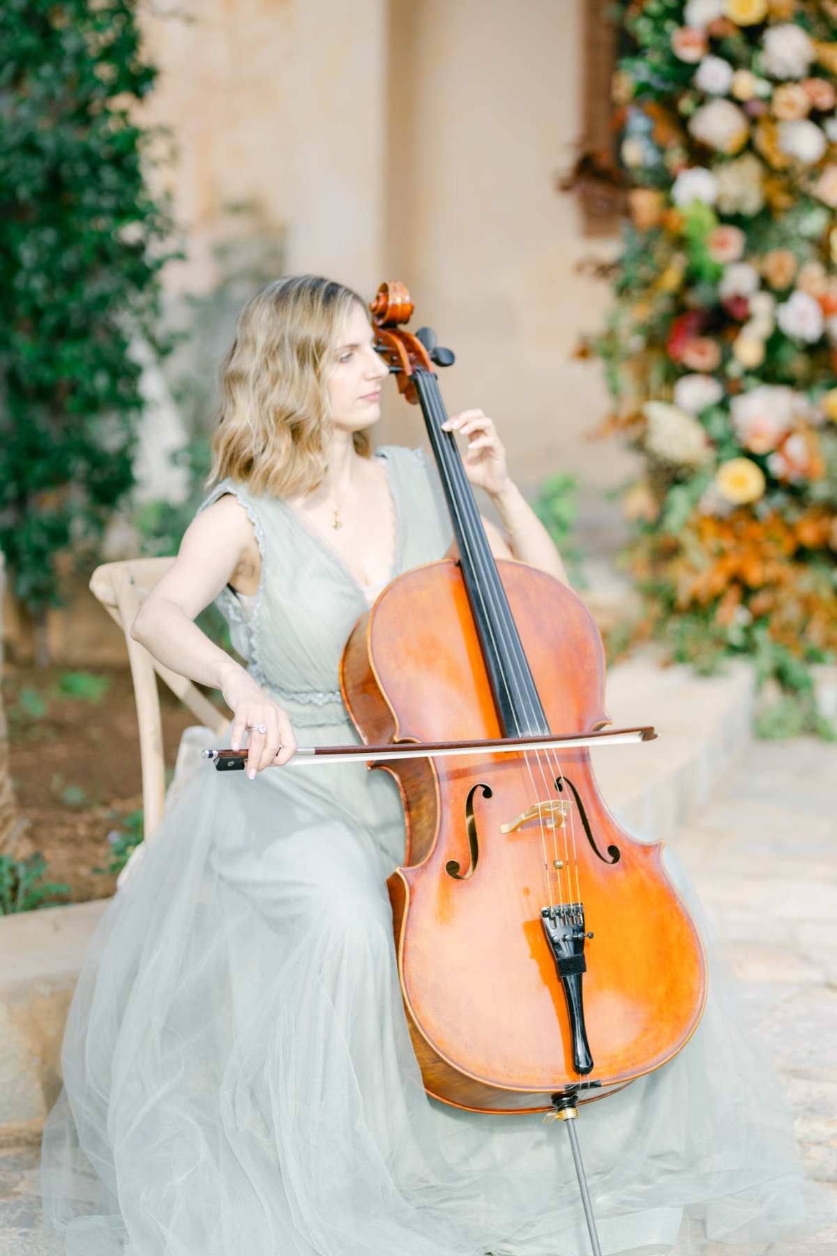 Cello player for destination weddings in Athens, Greece