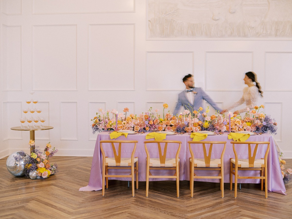 colorful micro wedding