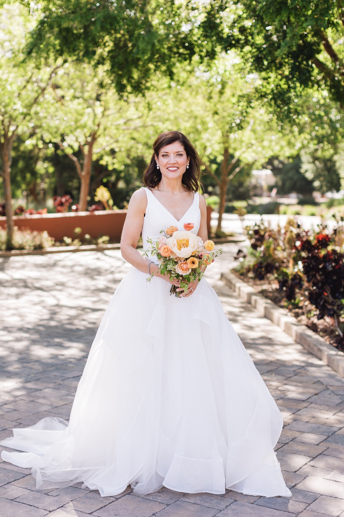 Timeless and bright bridal fashion for California wedding 