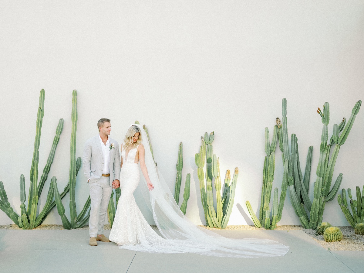 Modern cacti filled wedding in the Arizona desert 