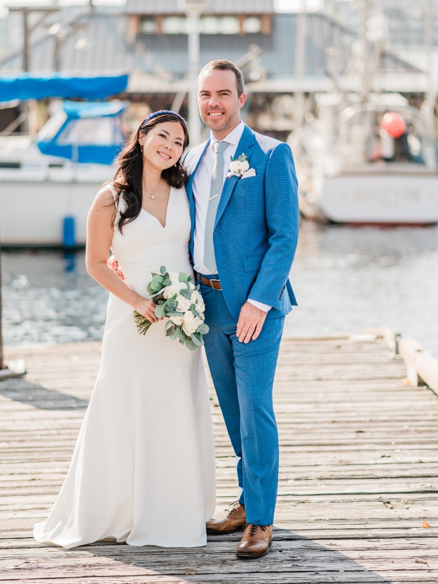Coastal vibes and chinoiserie infused this wedding on a steamship
