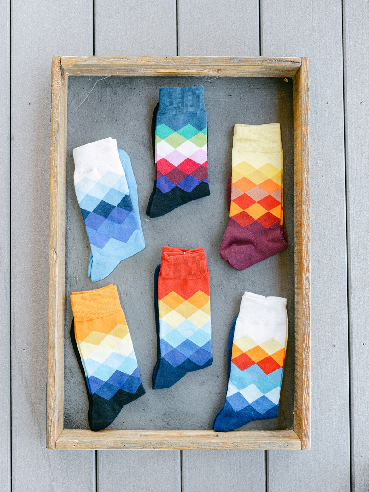 colorful wedding party socks