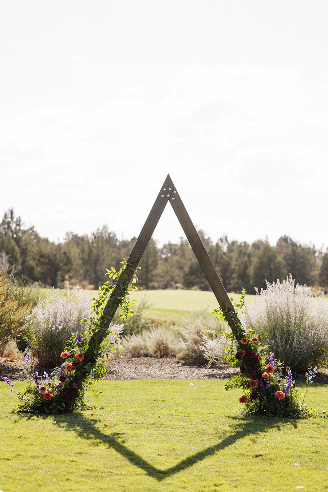 triangular wedding arch