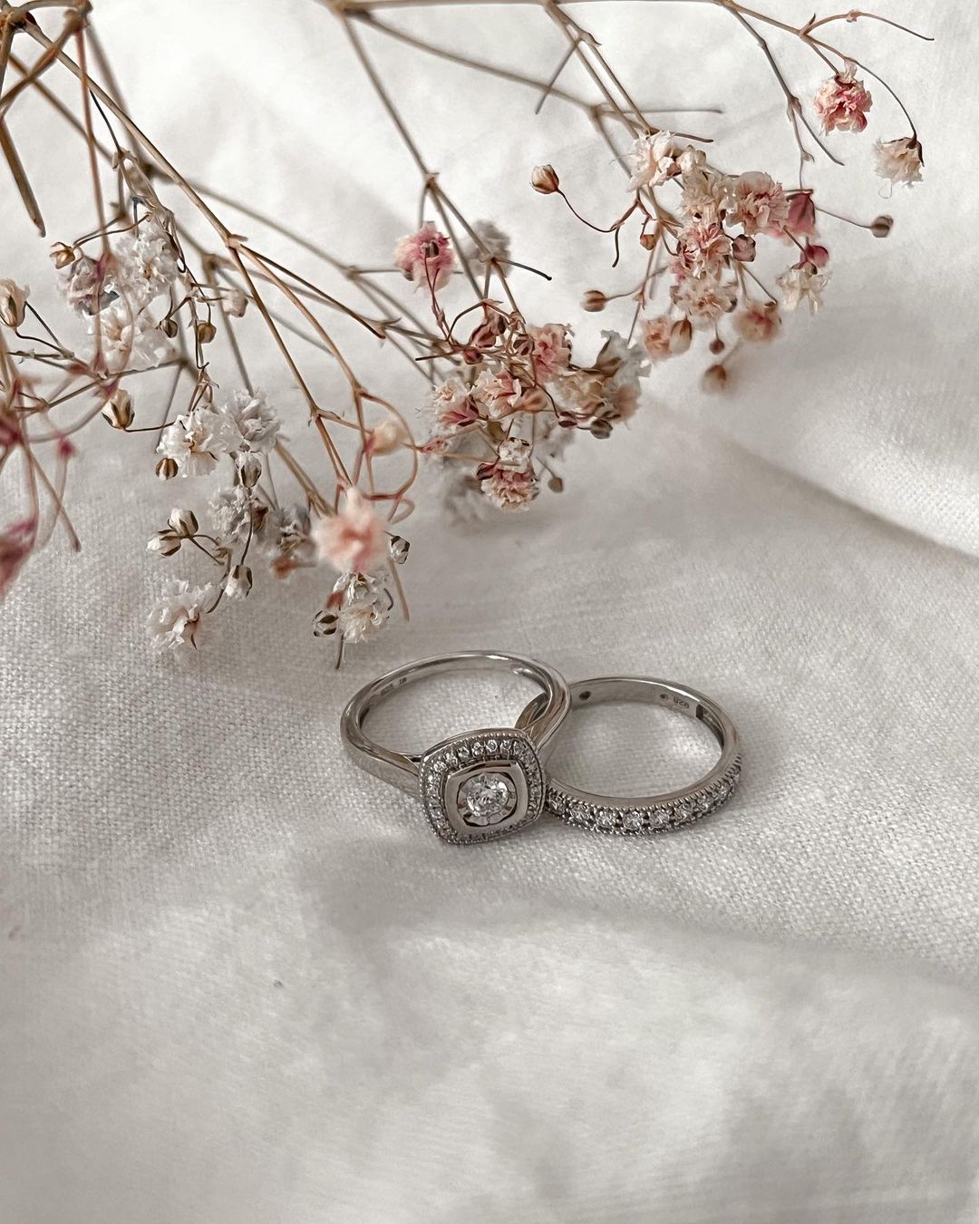 vintage inspired bridal ring set from la joya diamonds