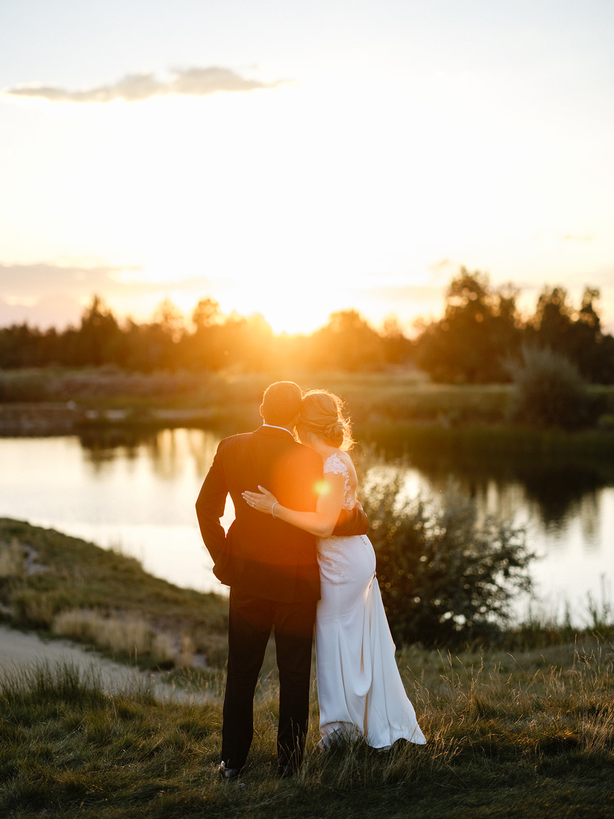 open back lace cap sleeve wedding dress