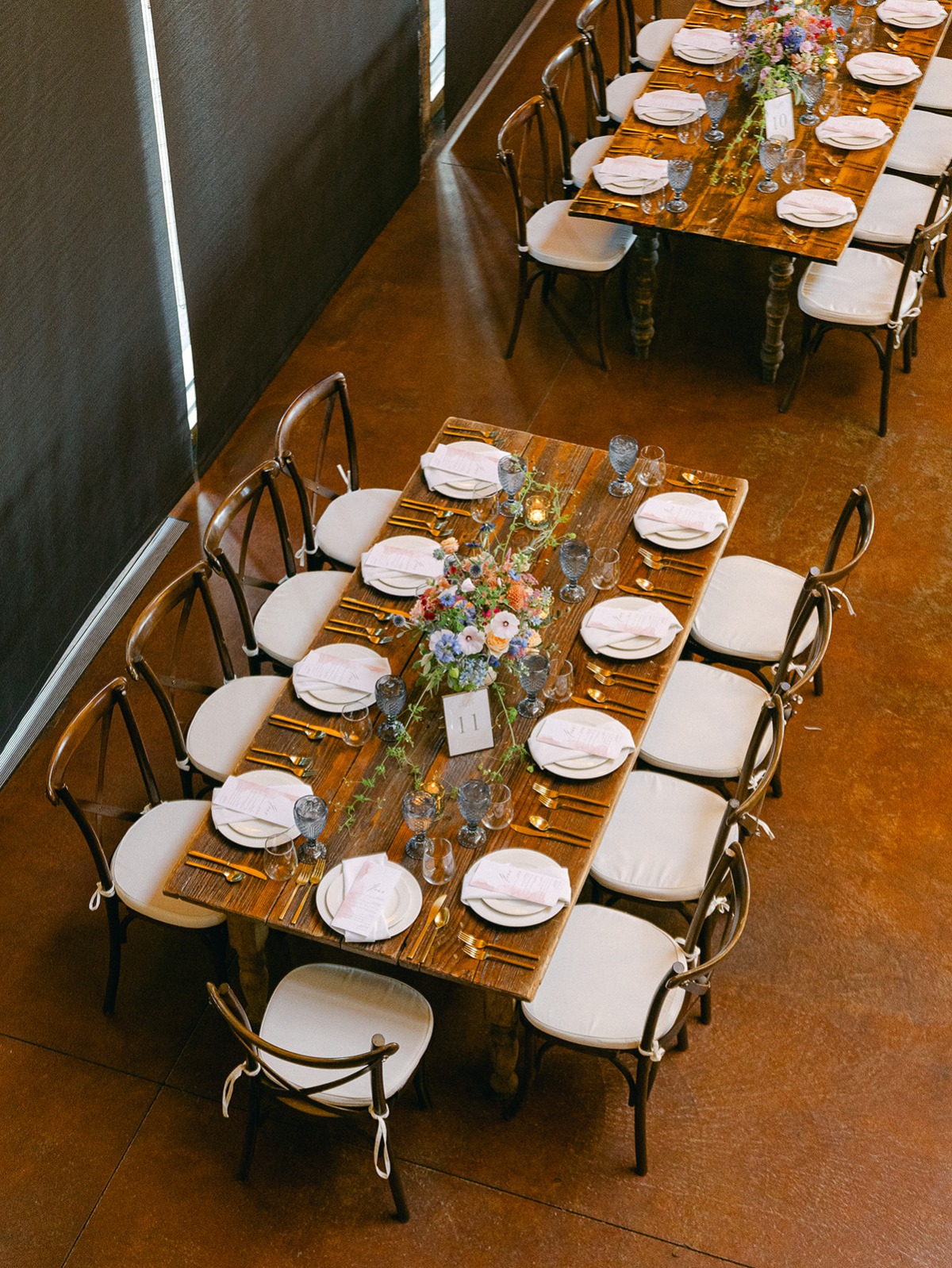 rectangular reception tables