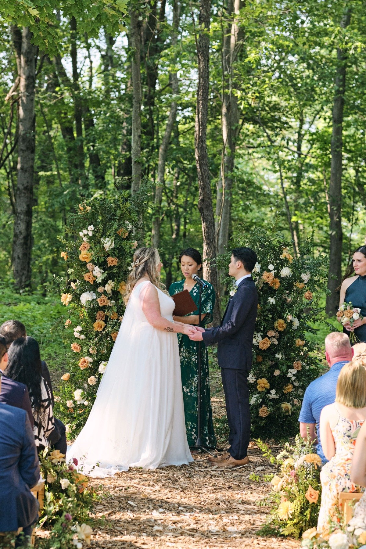 Organic and sustainable floral wedding ceremony in New York