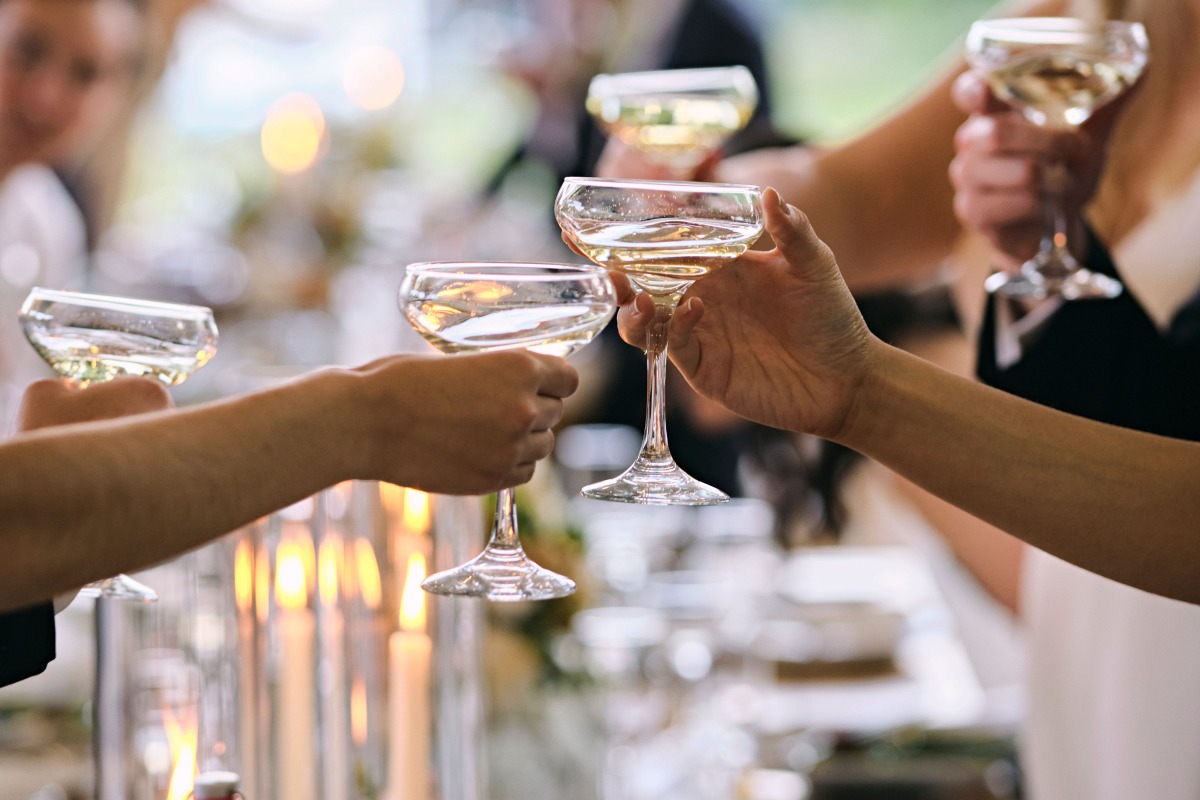 Craft cocktails cheers at Hudson Valley wedding reception
