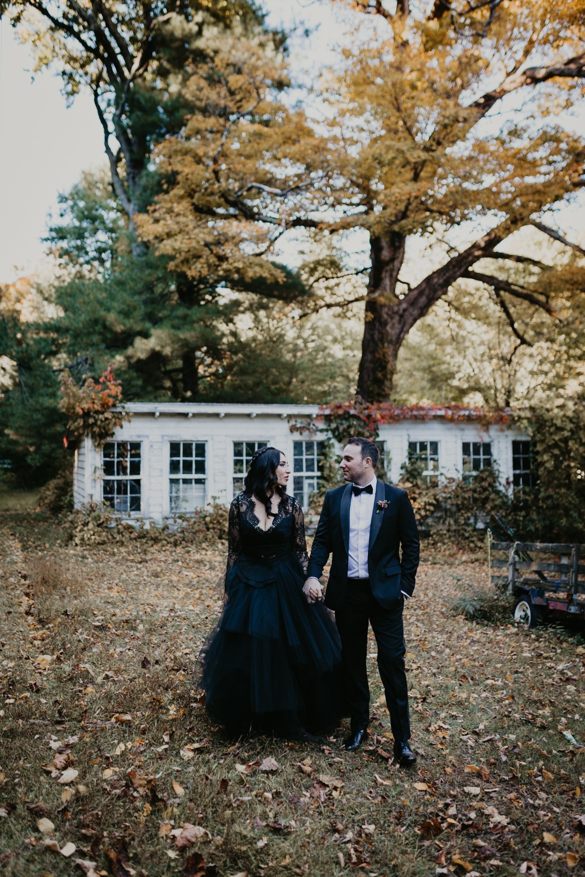 Moody and unique fall wedding in Hudson Valley New York