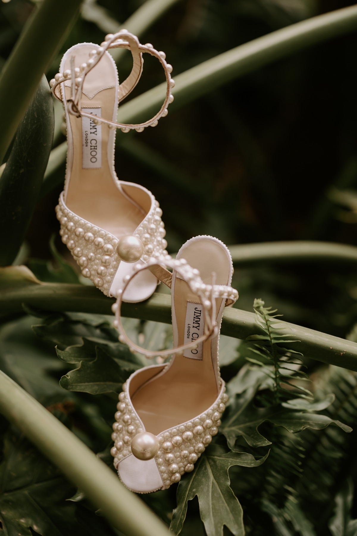 Luxury pearl wedding high heels by Jimmy Choo 