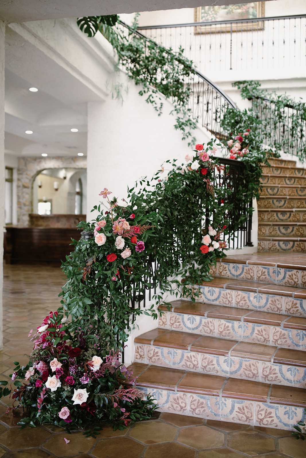 beautiful indoor staircase at villa antonia