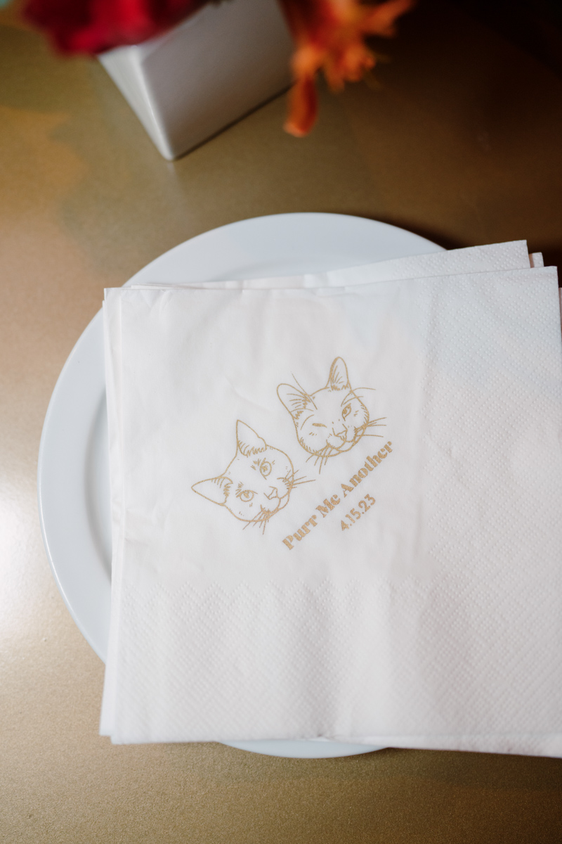 custom cocktail napkins with cats
