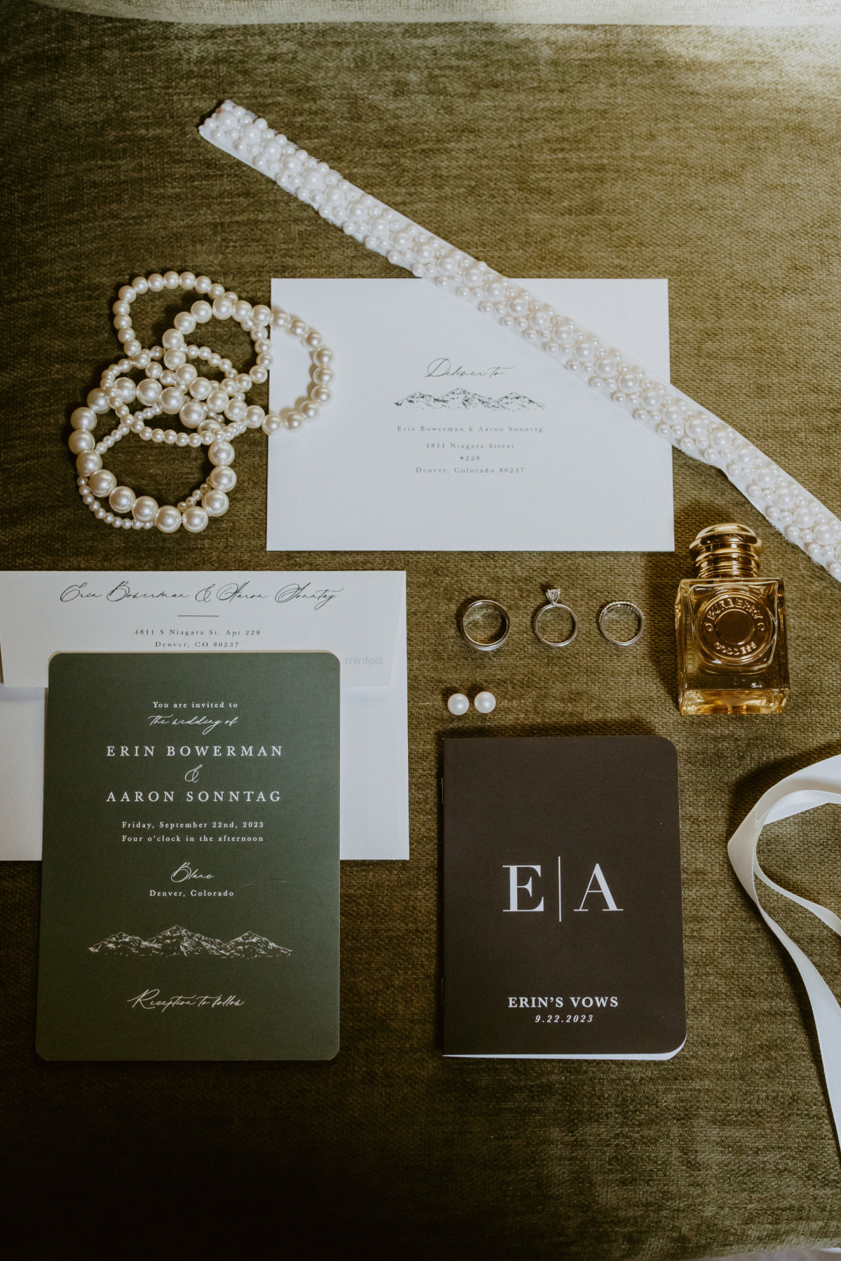 woodsy wedding invitation suite