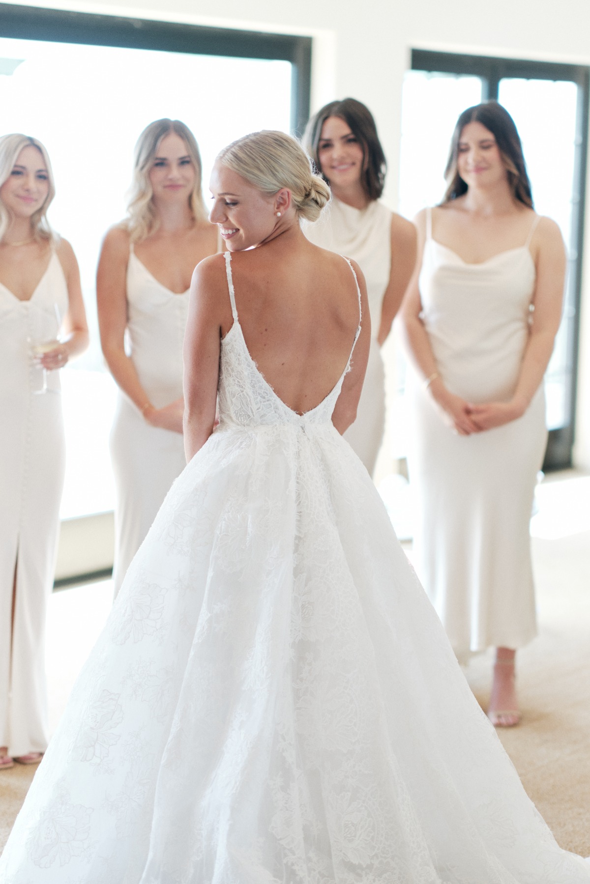 v-back ballgown wedding dress
