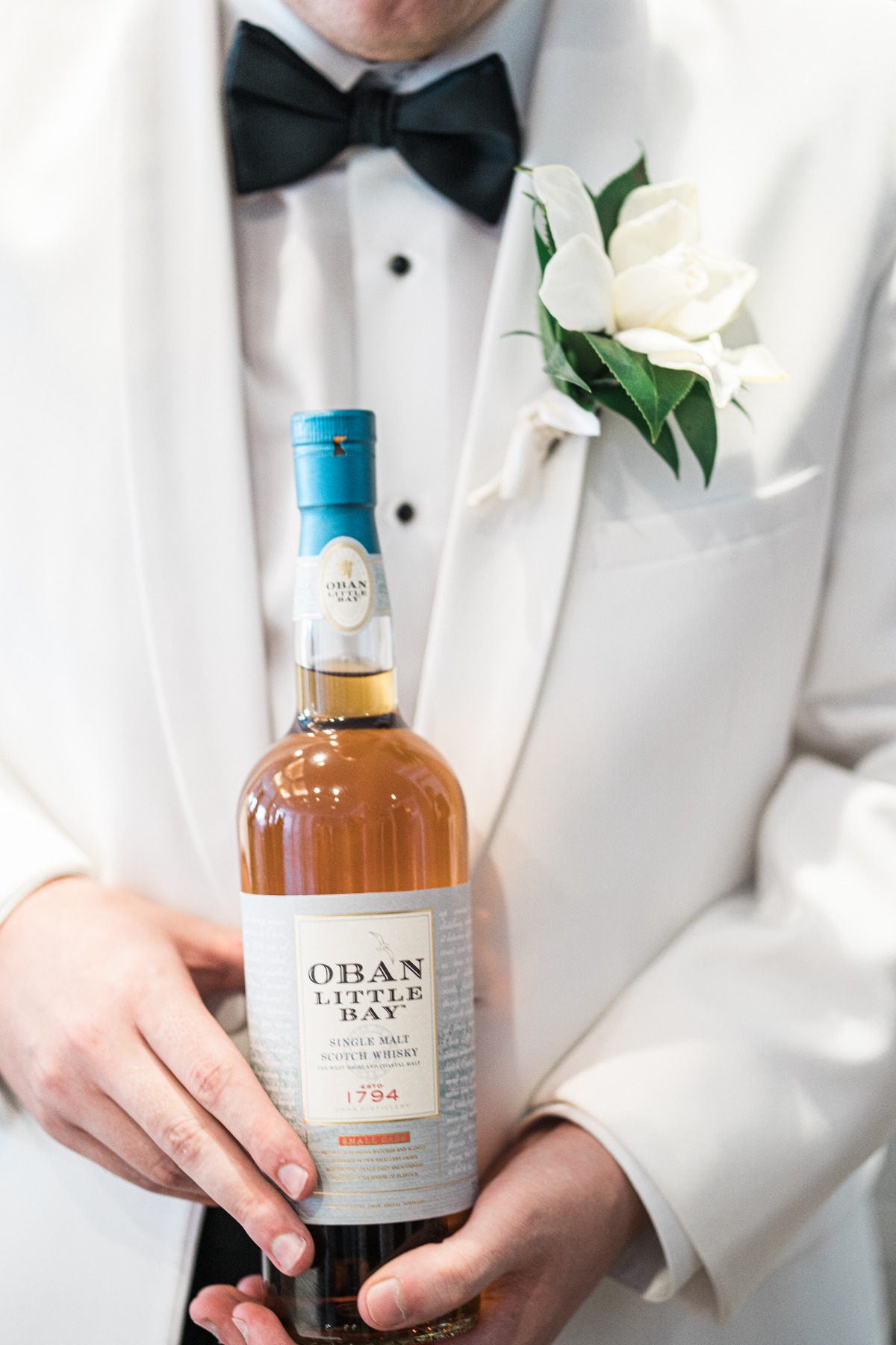 Special scotch for groom at timeless wedding 