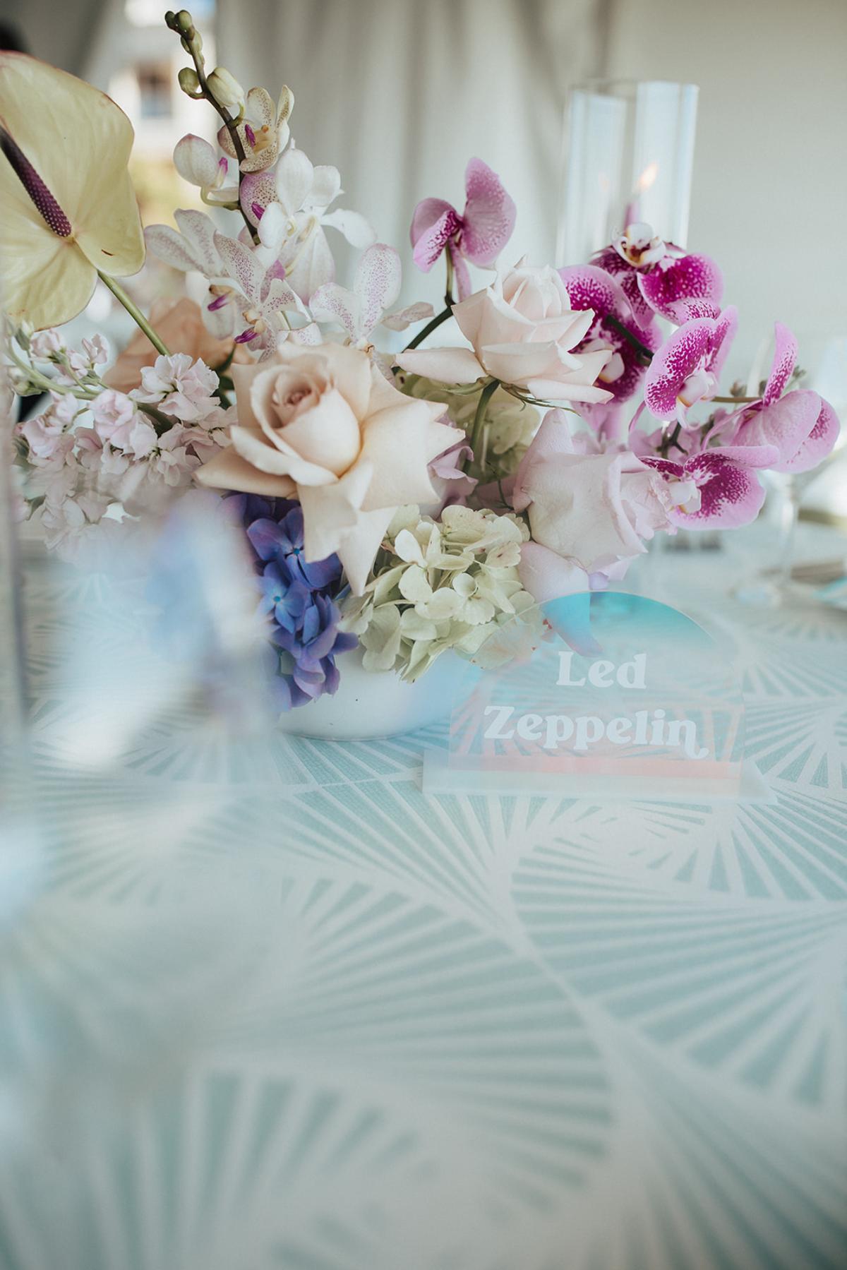 Iridescent music themed table names 