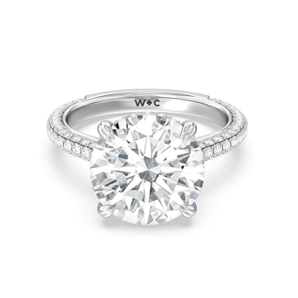 round large lab grown diamond ring from with clarity