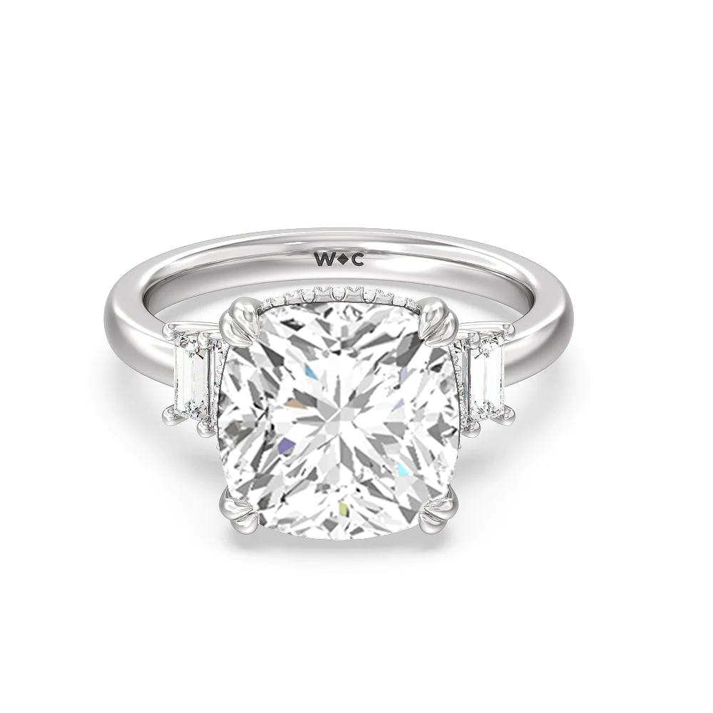 cushion cut lab grown diamond engagement ring from with clarity