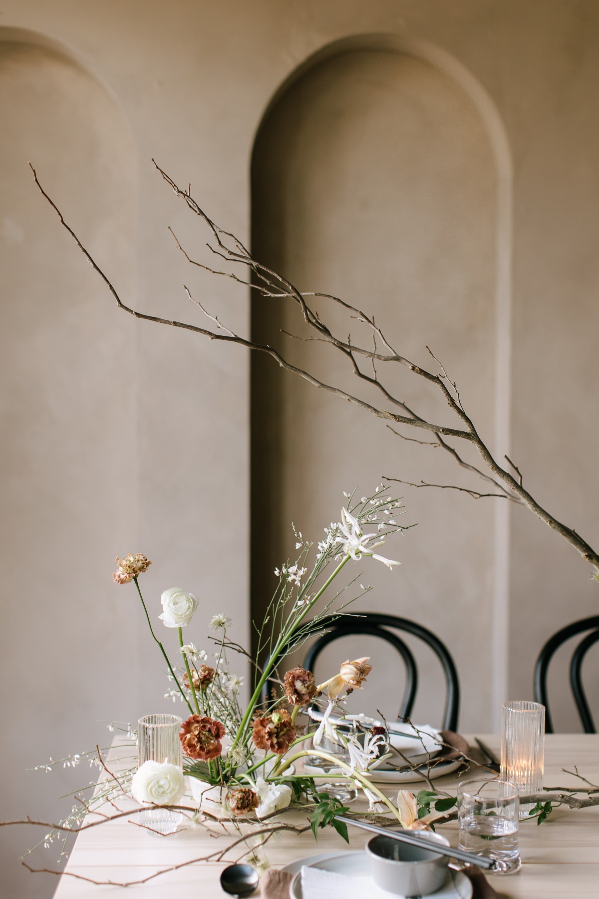 Avant-garde floral forward Japanese inspired wedding reception