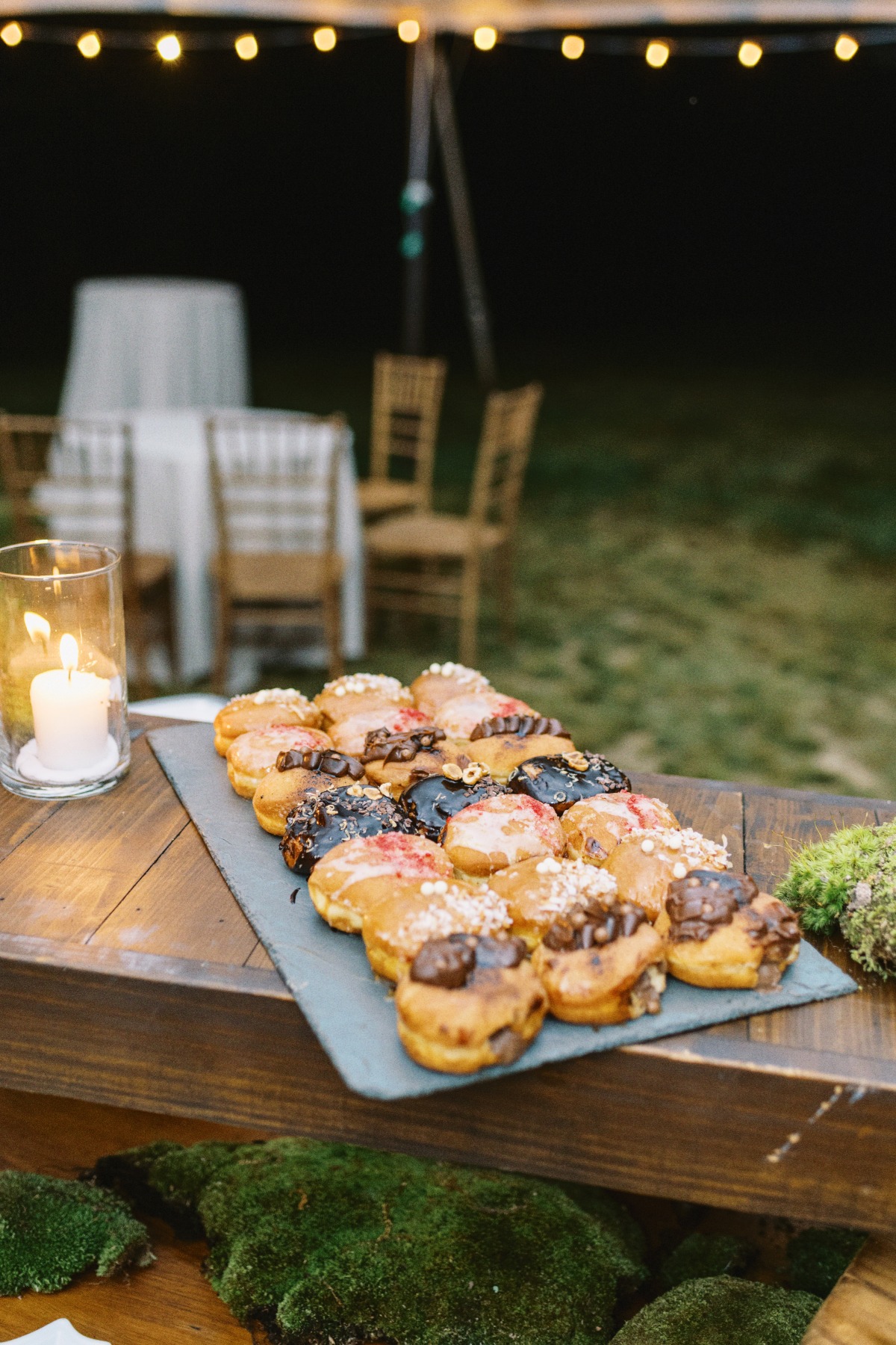 Luxury donuts for wedding reception dessert table 