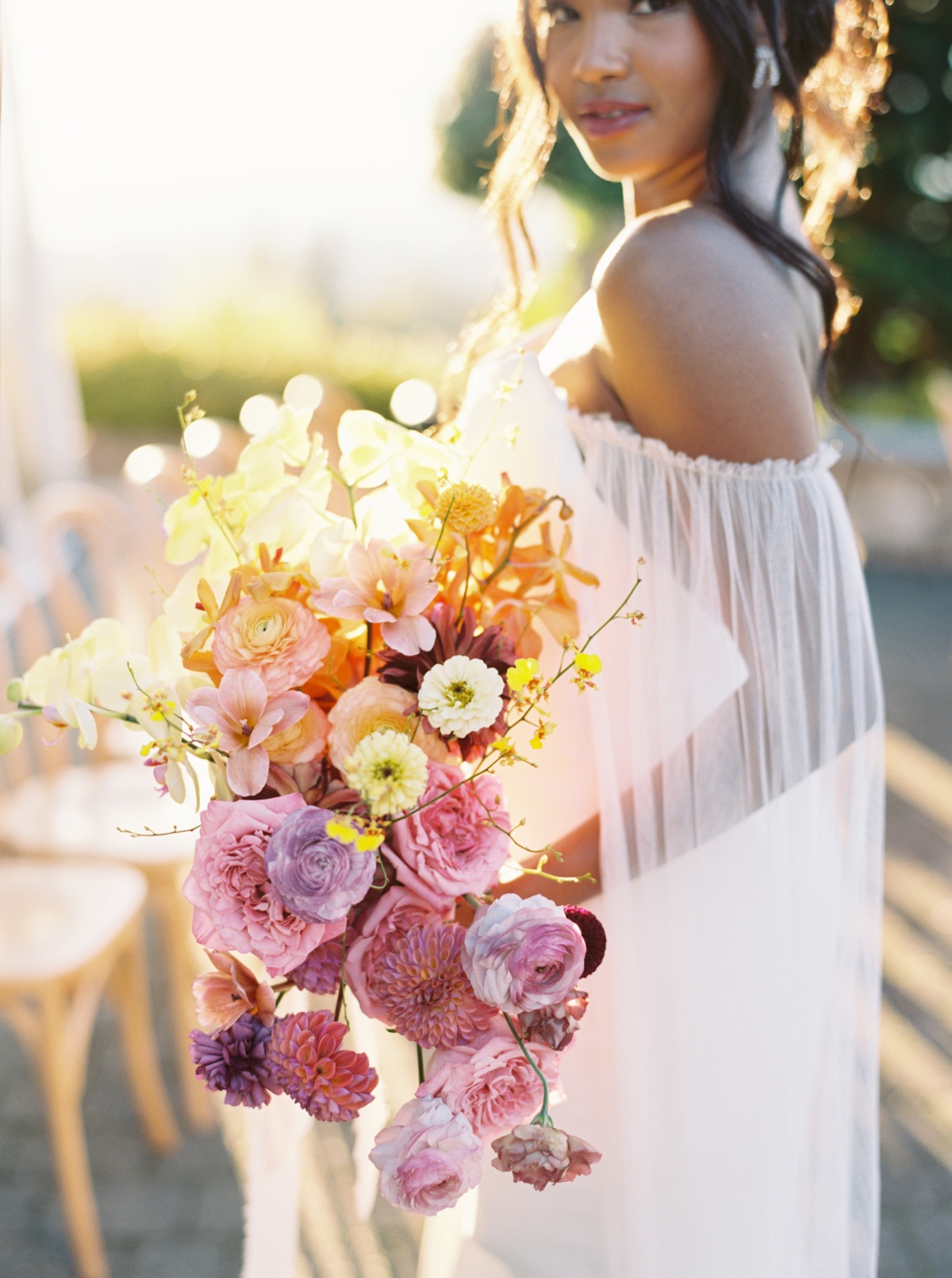 sunset-inspired bouquet