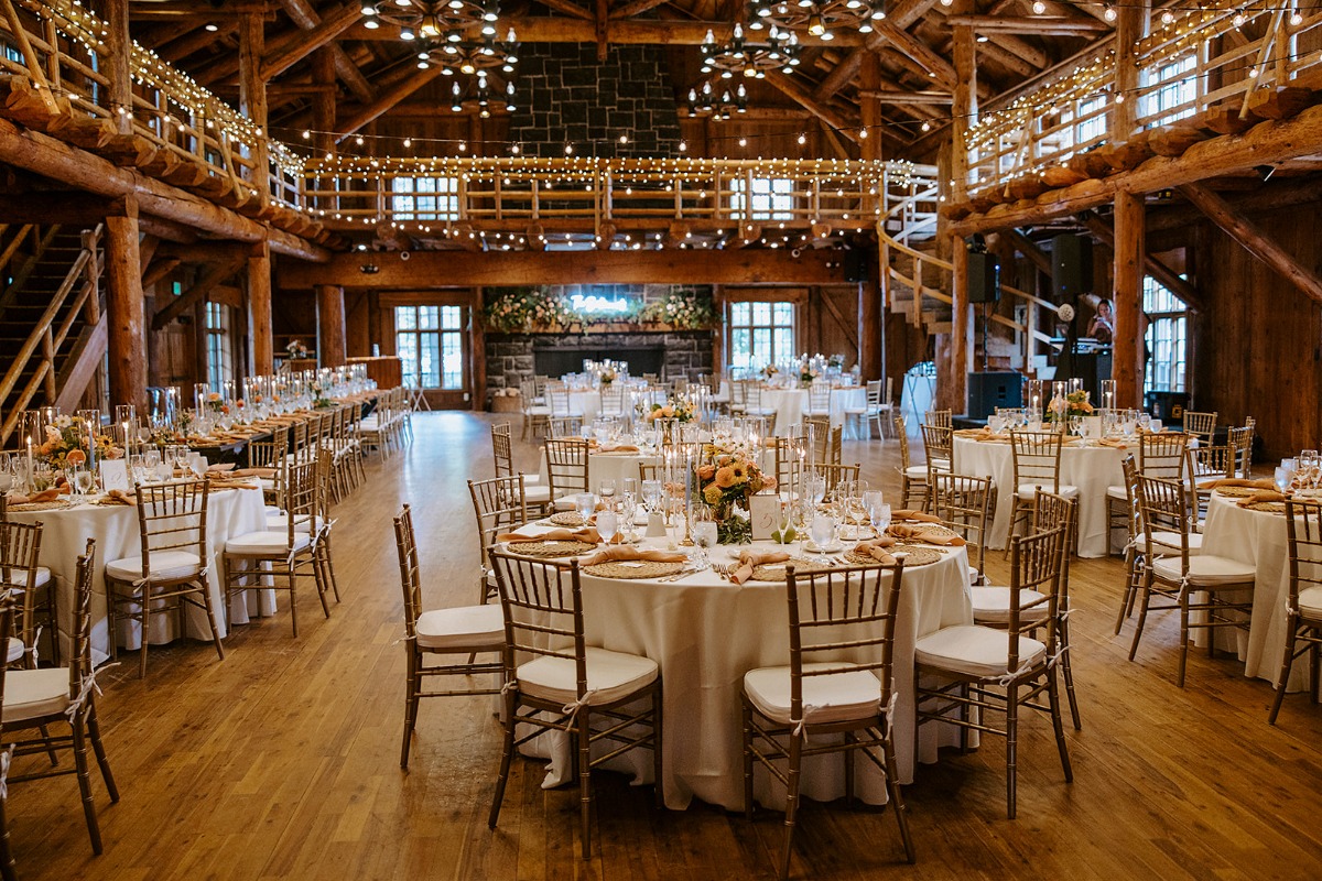 luxury barn wedding reception