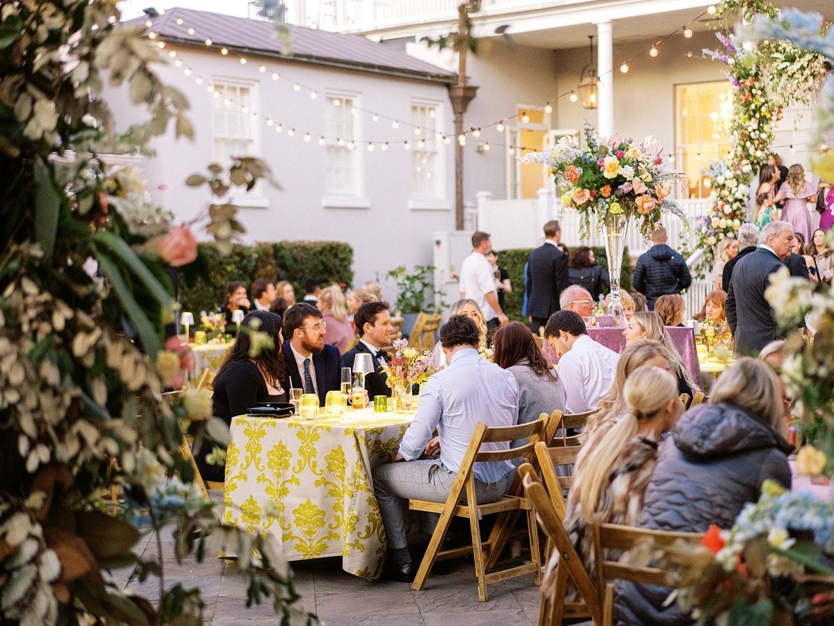 garden party inspired wedding reception