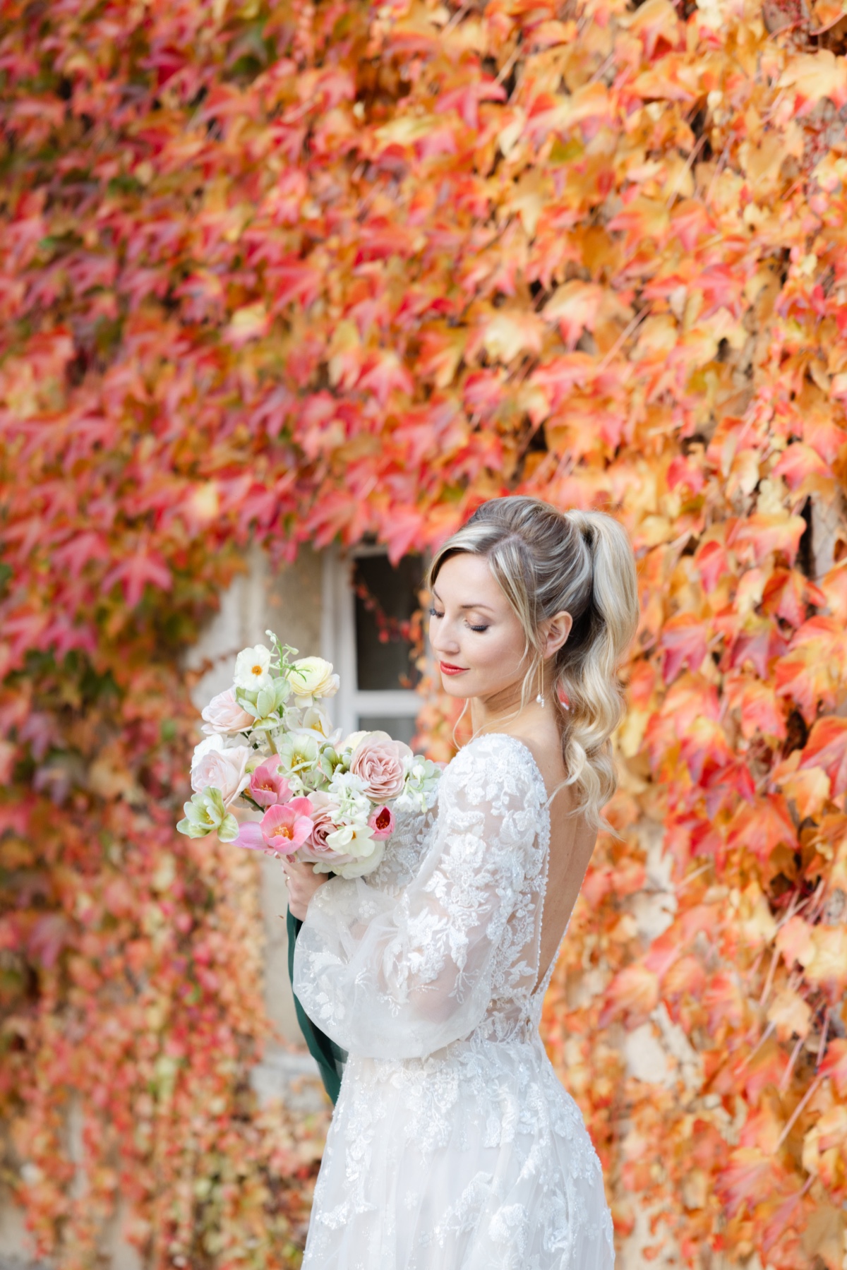Autumn bride fashion ideas for French chateau wedding 