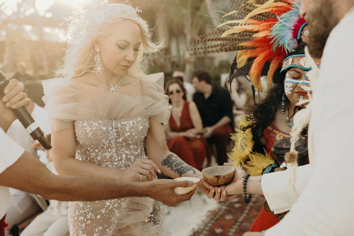 Elemental wedding ceremony in Mexico 
