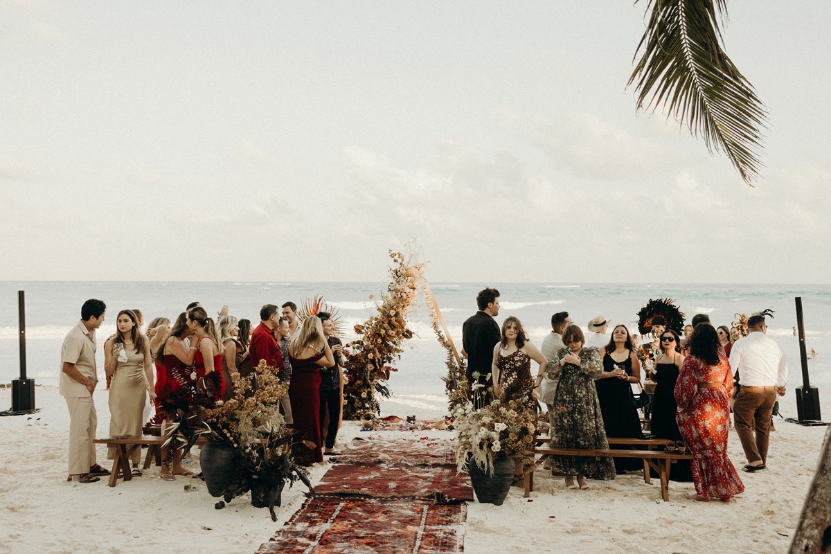 Tulum beach wedding ceremony