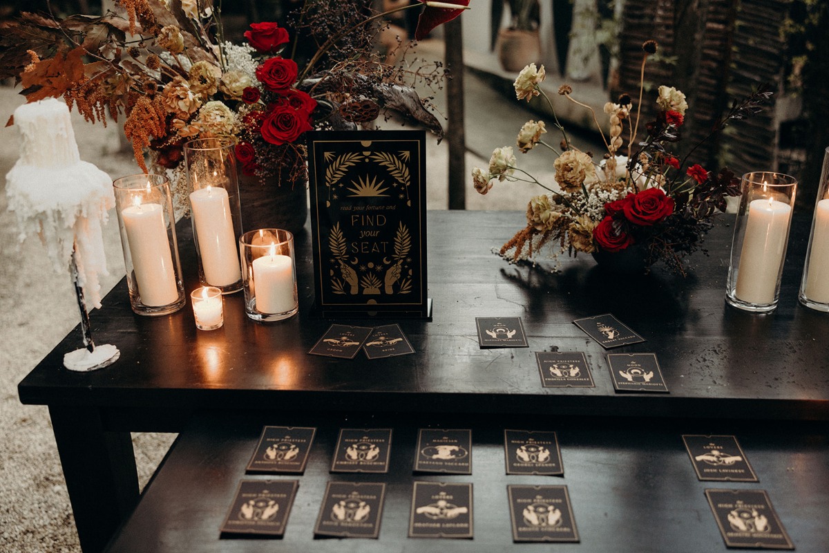 Tarot card themed wedding 