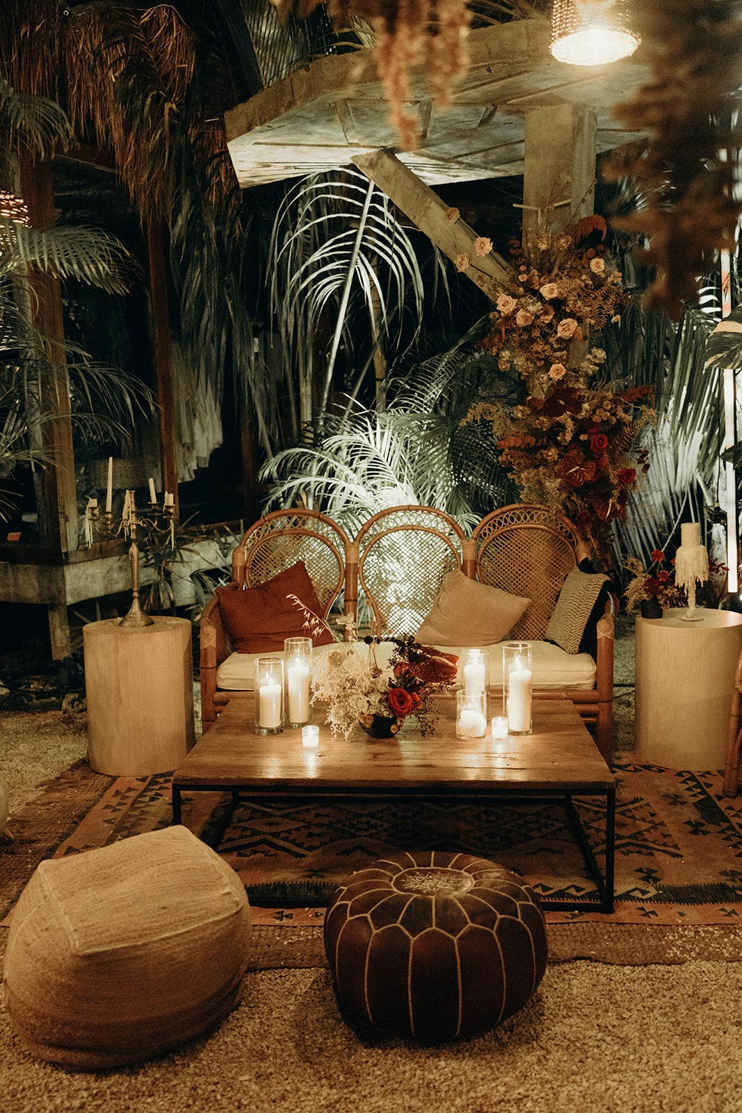 Boho jungle lounge for weddings 