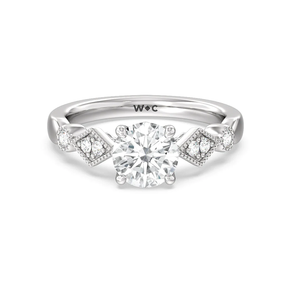 geometric art deco inspired engagement ring from with clarity